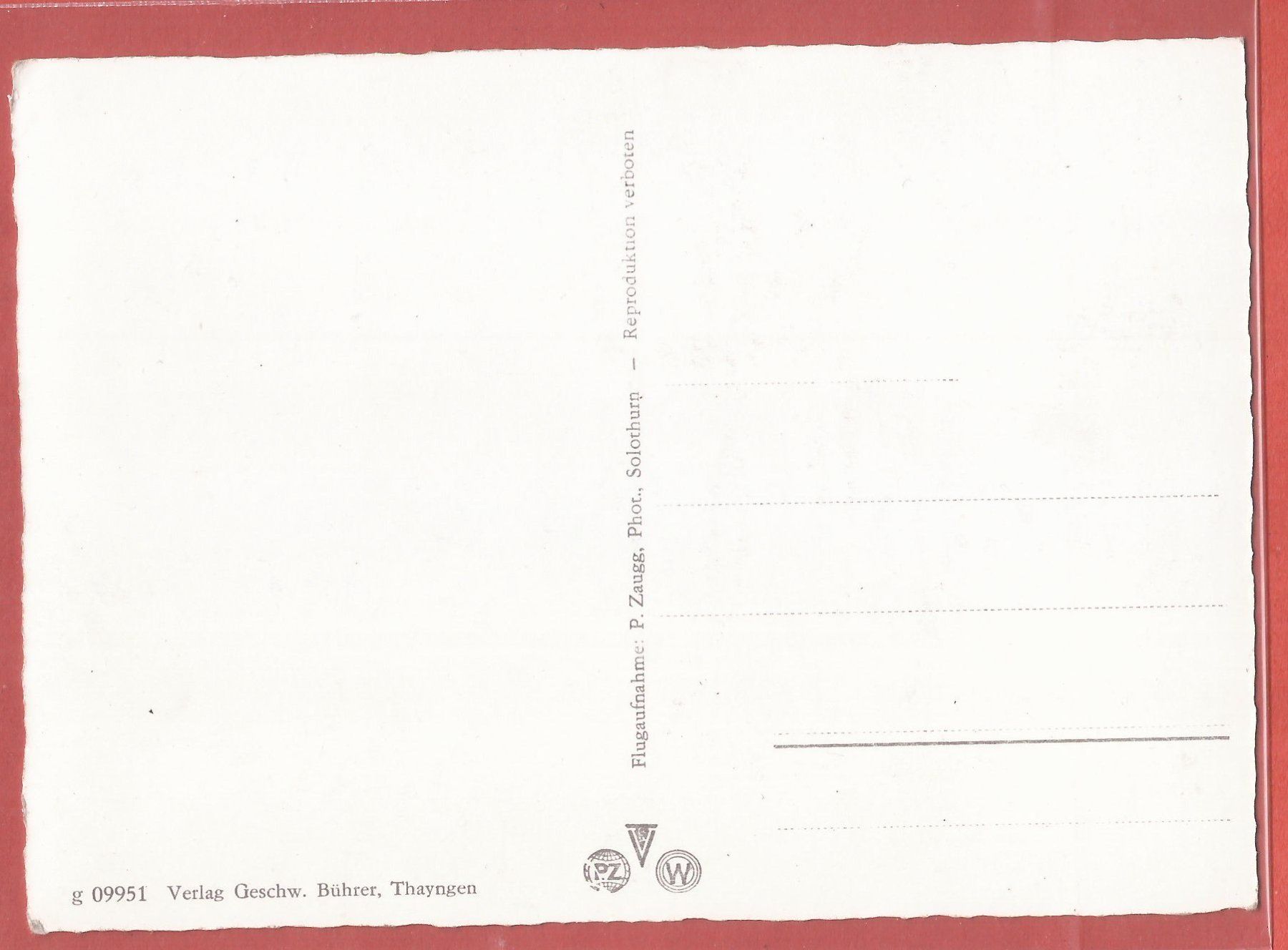 Cartoline postali: Thayngen - Flugaufnahme ca. 1955 – Usato da Fislisbach venduto da Porano 1