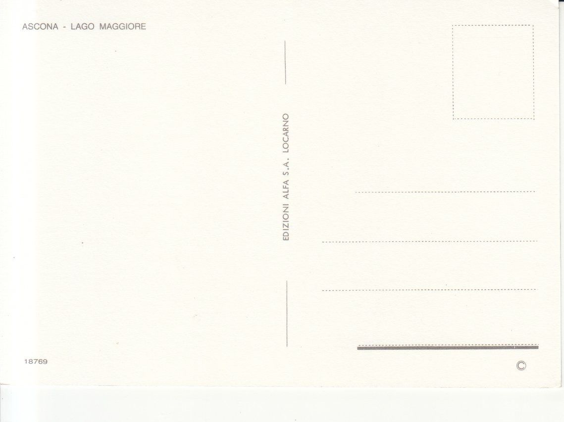 Cartoline postali: Ascona ca. 1980 – Usato da Bürglen TG venduto da StampGraf 1