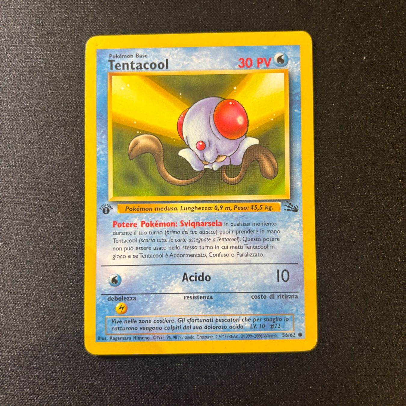 Pokémon Sammelbilder & Trading cards: Pokémon - Tentacool 1st Ed.- 56/62 – Gebraucht aus Ambrì von Luk_wnr7