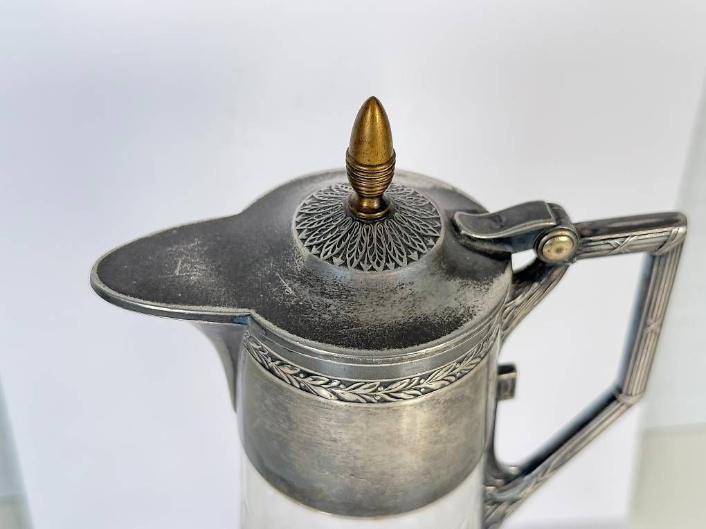 Carafes: Jugendstil Glaskaraffe mit Klappdeckel – D'occasion à Böckten par SELL-4U 3