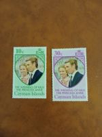 Timbres mariage Princesse Anne Cayman Islands 10c 30c