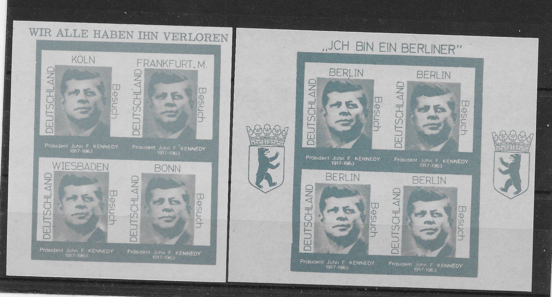 Tous les timbres: Vignetten, Ich bin ein Berliner – D'occasion à Hefenhofen par Richsalz