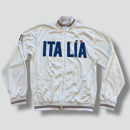 Italia streetwear white track jacket (nike juve ac milan)