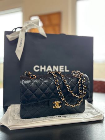 NEU Chanel Classic Small black Caviar double flap bag 🖤🔥