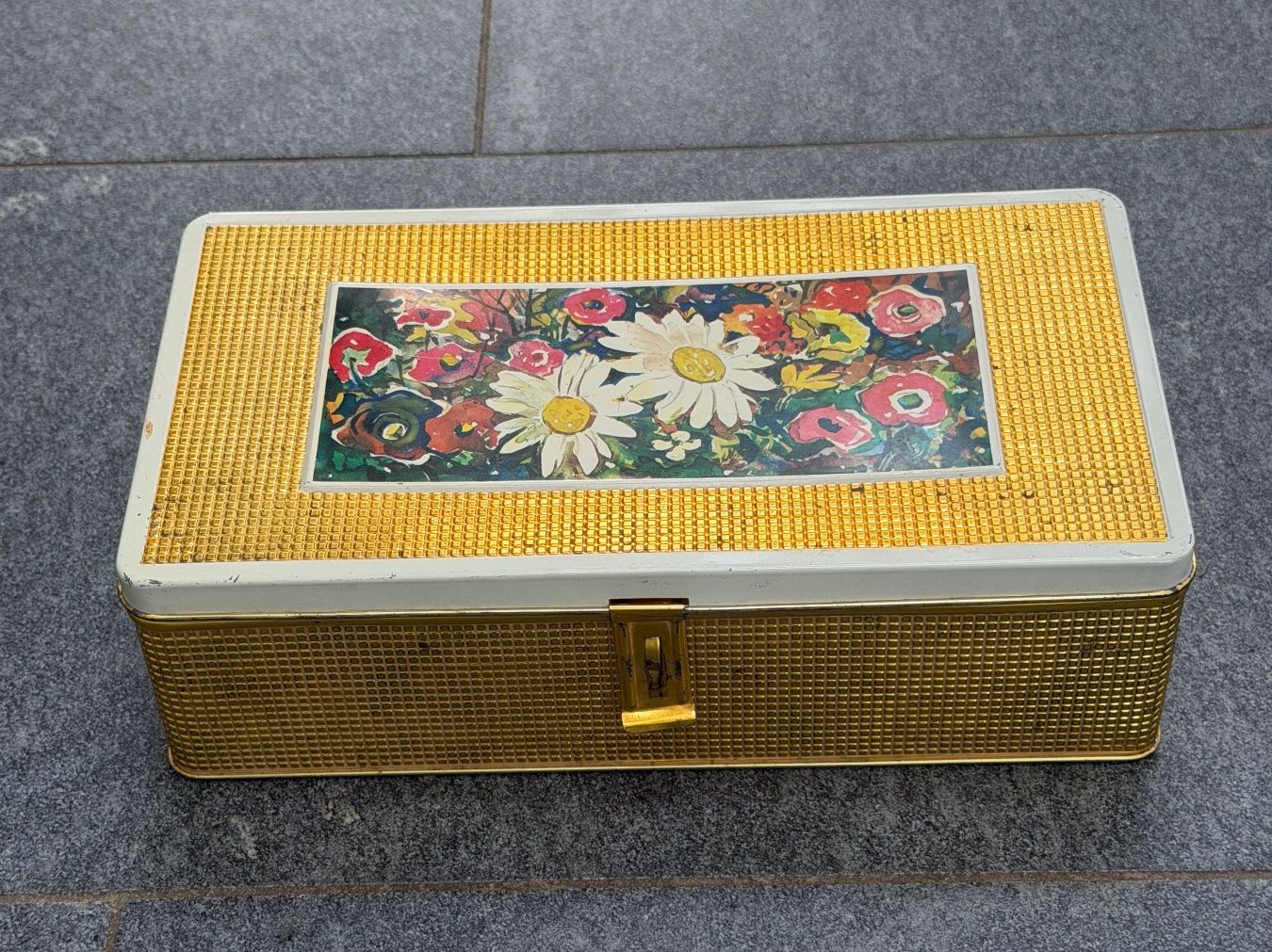 Zuccheriere: Vintage Eduscho Kaffee Dose, Blumen, Blechdose – Usato da Otelfingen venduto da Markthalle_C