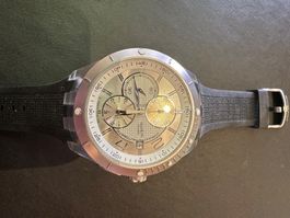 Swatch Automatik Chronograph weiss Armbanduhr