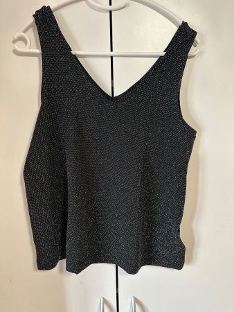 Schwarzes Glitzer Top Esmara (S/36-38)