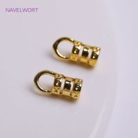 Endkappe-Kordelende 10,5 x 4,5 mm - Farbe 18K Gold (4 Stück)
