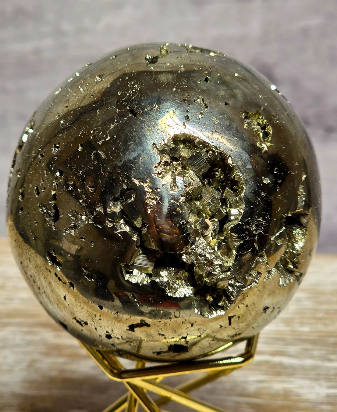 Minerali & Pietre curative: Top HQ Pyrit Kugel D 53mm 317g – Nuovo e nell'imballaggio originale da Matzingen venduto da Shay_Crystalz 1