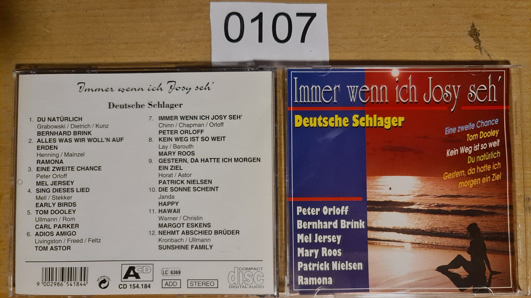 CD: Deutsche Schlager CD - Immer wenn ich Josy seh' – Usato da Dintikon venduto da Vexi