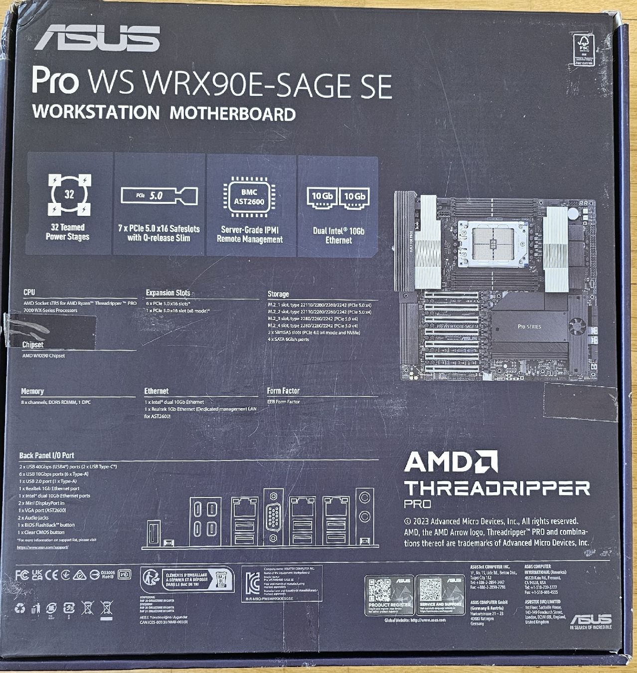 Asus Schede madri: ASUS Pro WS WRX90E-SAGE SE | AMD Threadripper Pro sTR5 – Nuovo (secondo la descrizione) da ZUMIKON venduto da 99aes 1