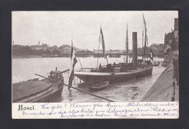 BASEL - Rheindampfer, 1906, Rhein-Schifffahrt