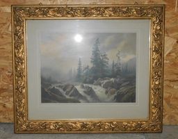 Graphik antike Graphik Litho original Rahmen