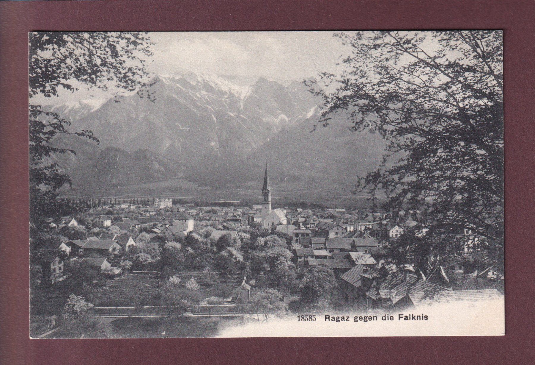 Cartoline postali: RAGAZ - Falknis – Usato da Pully venduto da nicecards