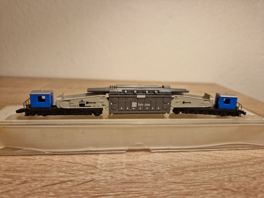 MÄRKLIN MINI CLUB Spur Z 8620 Tiefladewagen - Trafo Union - SSt der DB in OVP EUR 9,90 - DE