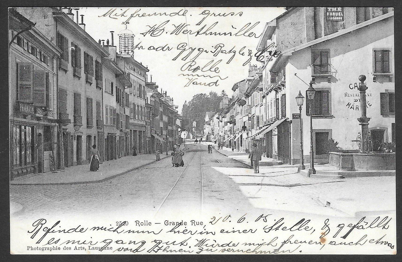 Cartoline postali: Rolle Grand Rue – Usato da Olten venduto da clotaldi