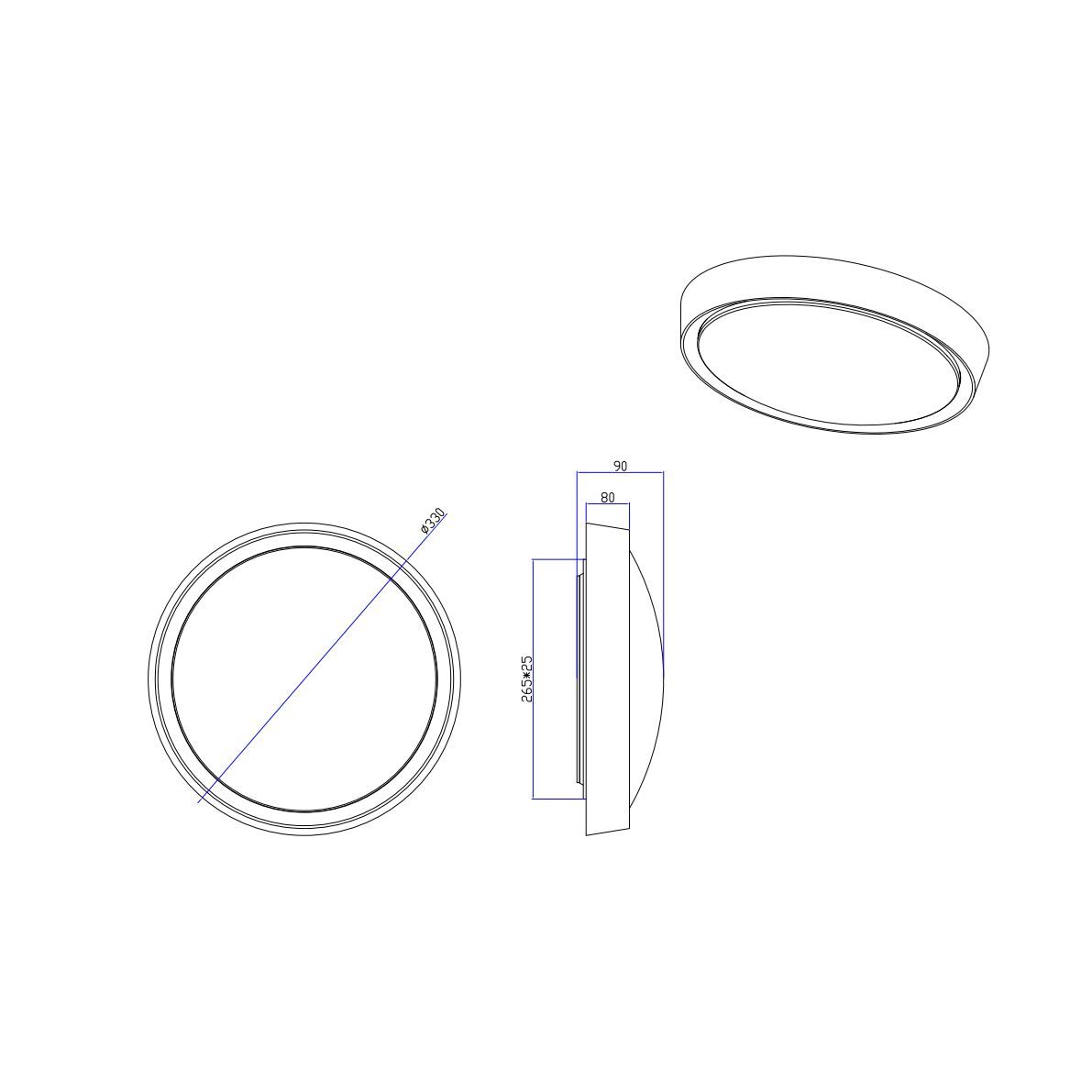 Lampadari & plafoniere: LED Deckenleuchte, Rund, 33 cm Ø – Nuovo (secondo la descrizione) da Kreuzlingen venduto da Smart-Light 6
