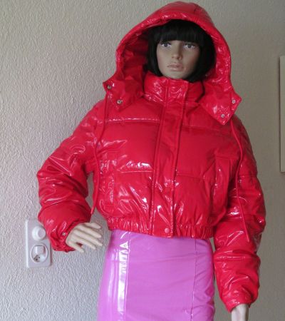 NEU Rote Lackjacke Steppjacke Winterjacke Tally Weijl M/L