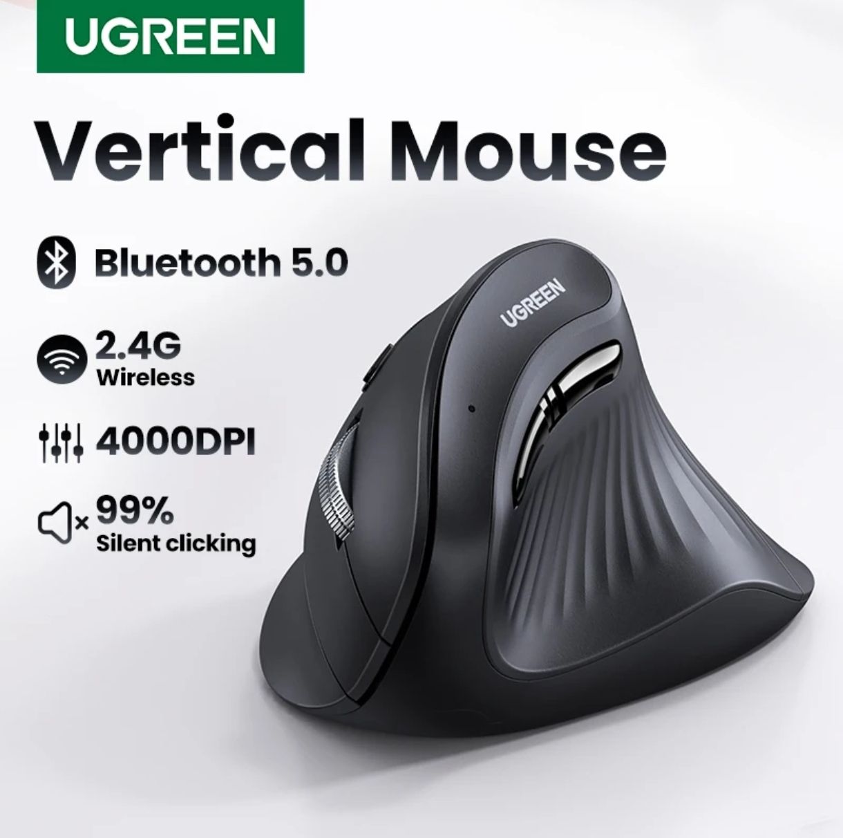 Mouse: UGREEN Vertikale Ergonomische Maus, Bluetooth, 4000DPI – Nuovo e nell'imballaggio originale da Romanshorn venduto da pfimex