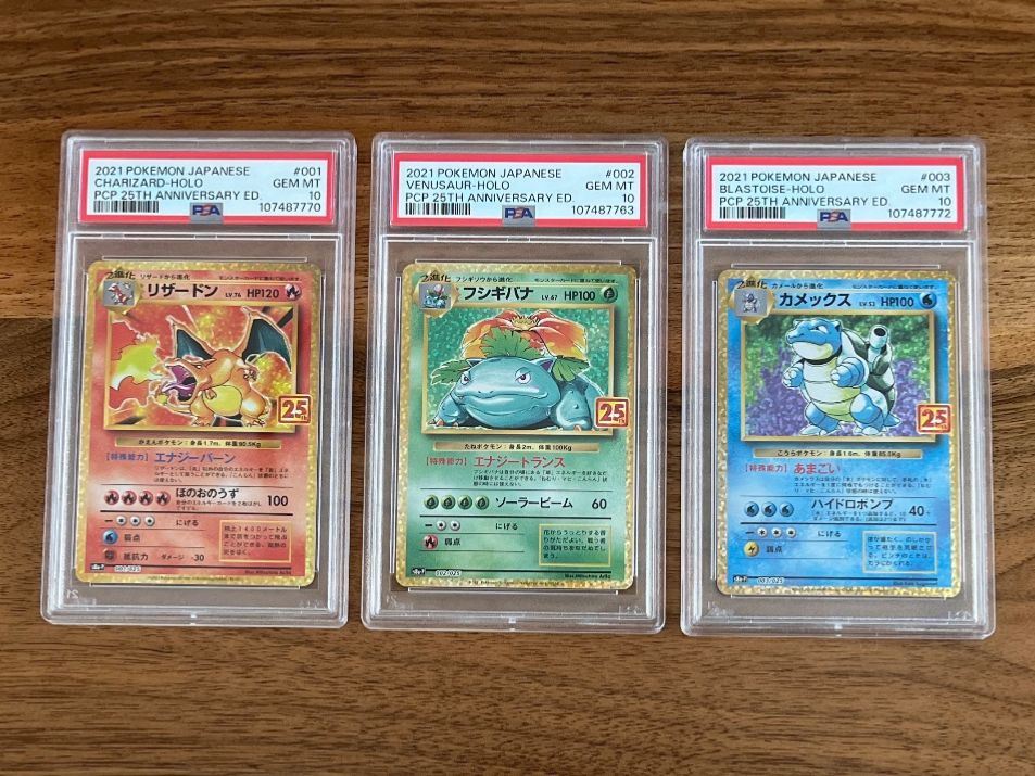 Pokémon Carte collezionabili: Charizard + Venusaur + Blastoise - PSA 10✨ 25th Anniversary – Usato da Zürich venduto da okt_ndy9