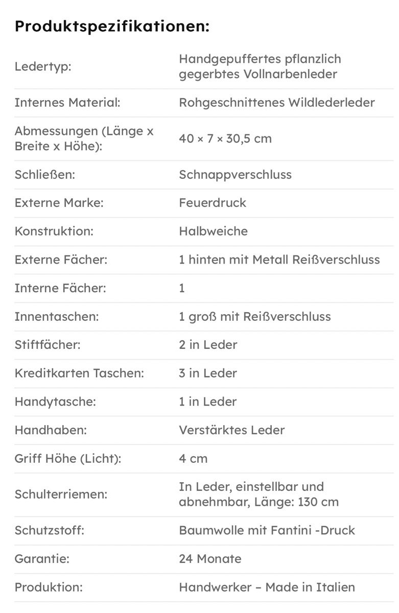 Valigie & Borse: Aktentasche aus Leder Manfredi – Nuovo e nell'imballaggio originale da Wittenbach venduto da WWW.DRILUBAGS.CH 8
