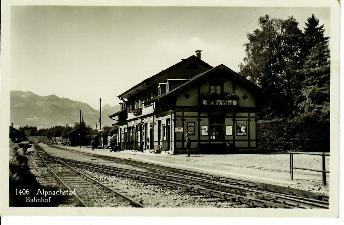 Ansichtskarten: Alte Ansichtskarte Alpnachstad Bahnhof – Gebraucht aus Hochdorf von Ziegel-16