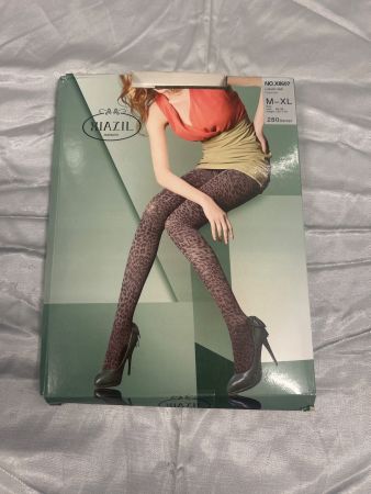 Leopard print Strumpfhose Gr M-XL NEU