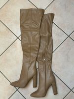 NA-KD Overknee-Stiefel beige