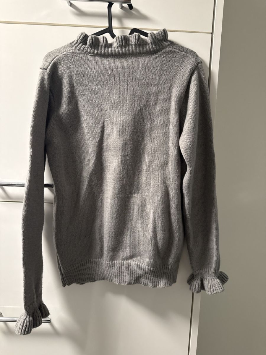 Shein Maglioni & Felpe: Grauer Strickpullover mit Rüschchen und Perlen, Grösse S – Nuovo (secondo la descrizione) da Arbon venduto da llaauraa 3