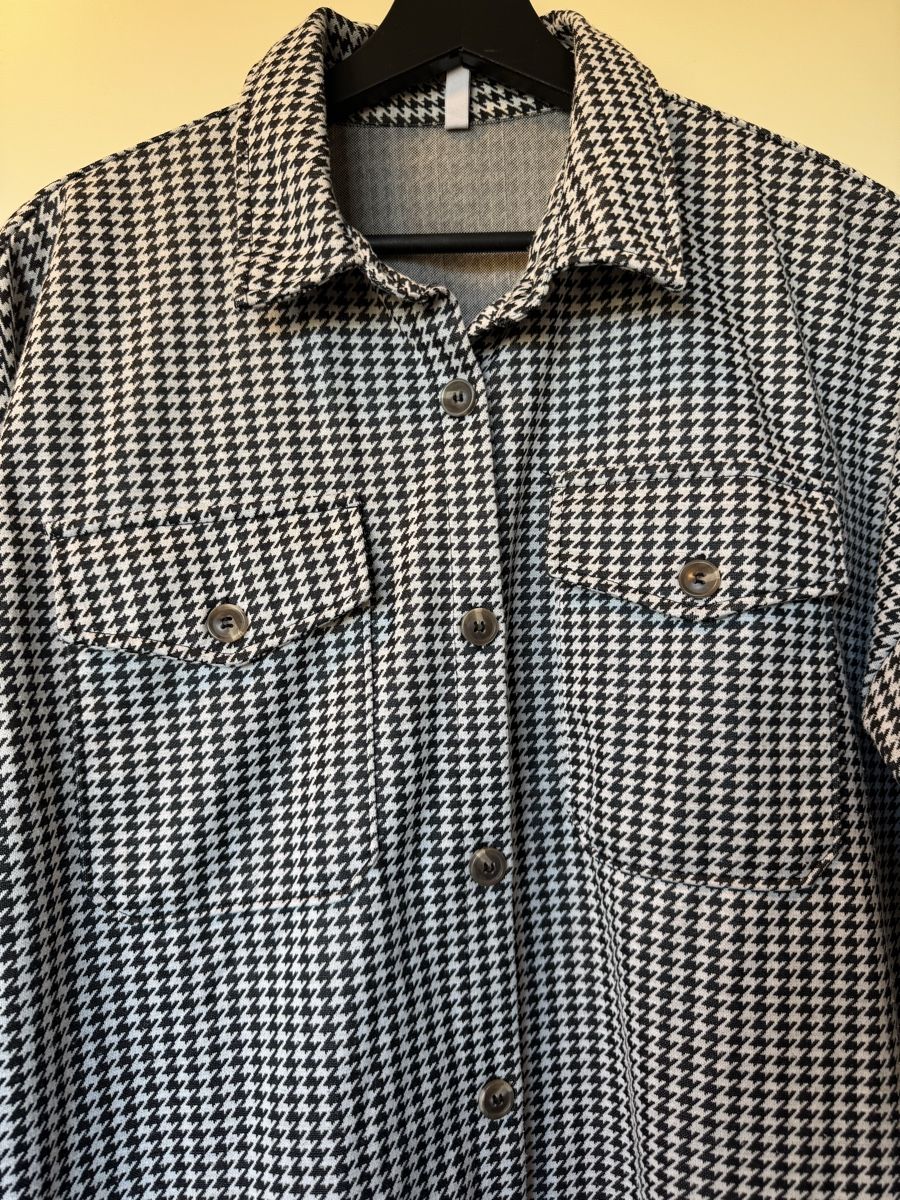 Camicette: Oversize-Hemd Gr. S Hahnentritt Muster – Usato da Zürich venduto da cha_7n8s 1