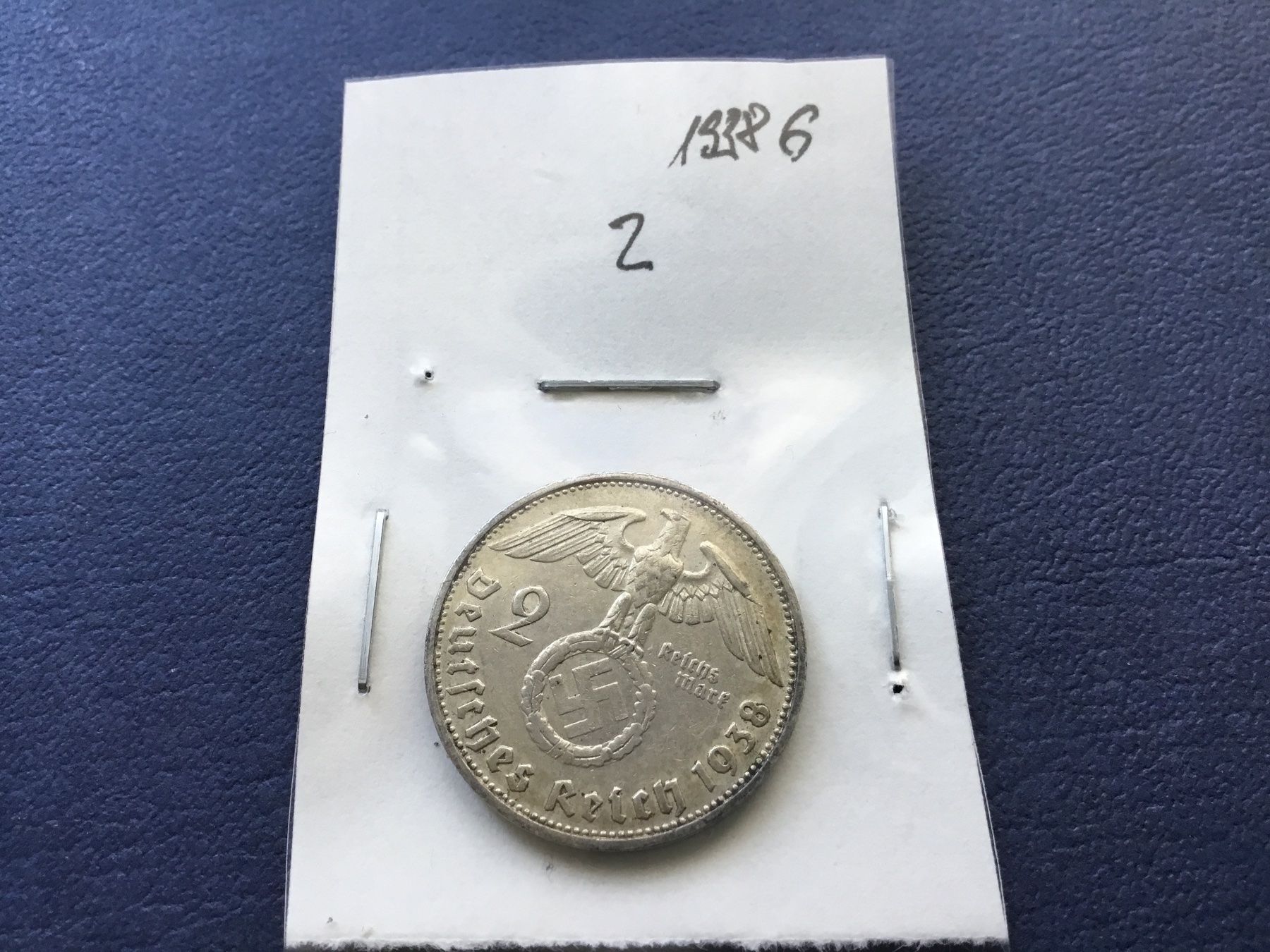 Tutti le monete: 2 Reichsmark 1938 G. – Usato da St. Margrethen SG venduto da alfapeugeot10 3