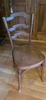 Antiker Thonet Stuhl mit Rattan Sitzfläche, Vintage!