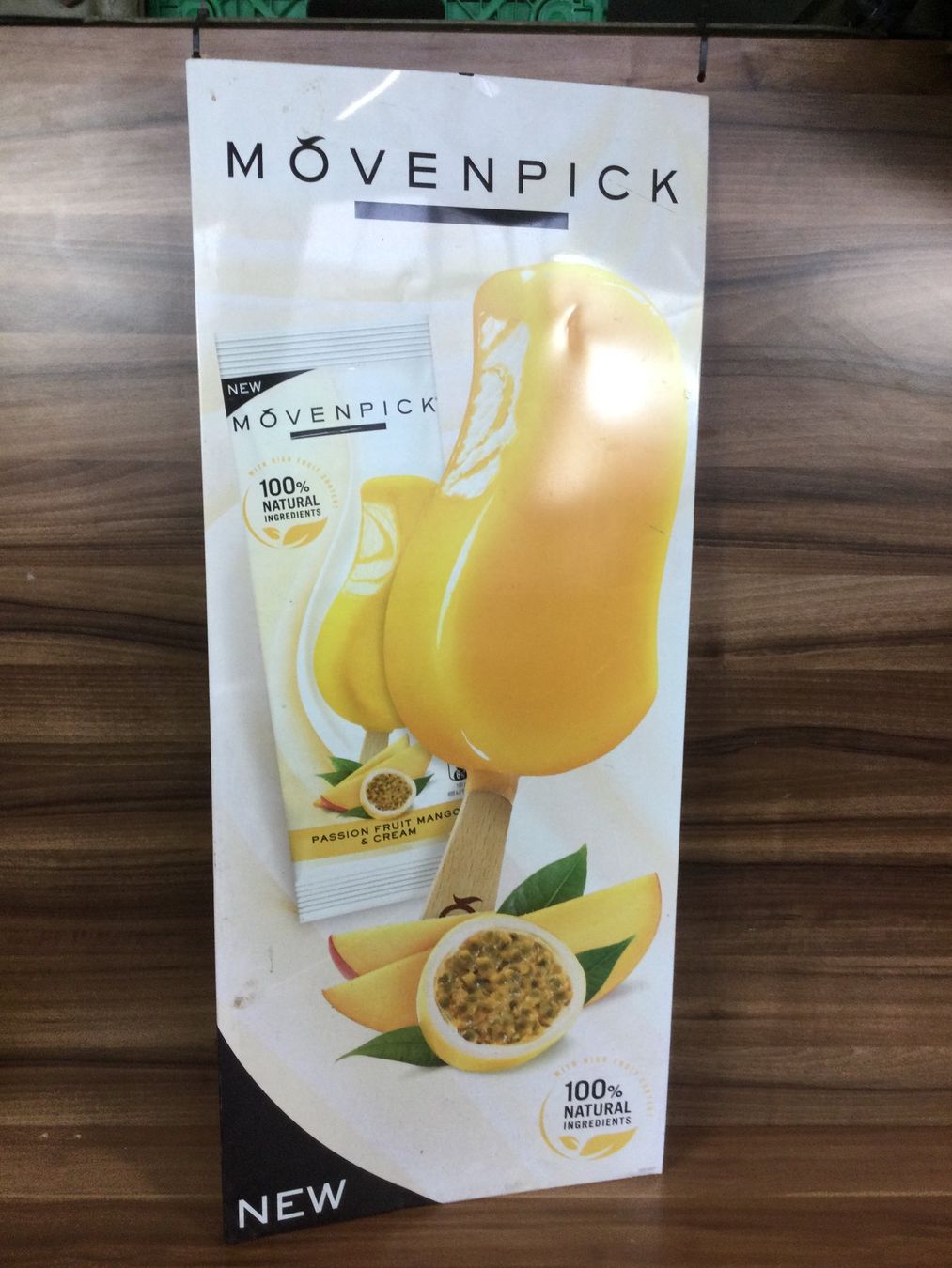 Insegne: Mövenpick Mango-Passionsfrucht Glacé Werbeschild Blech – Usato da Wangen SZ venduto da kuriosum12