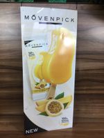 Mövenpick Mango-Passionsfrucht Glacé Werbeschild Blech