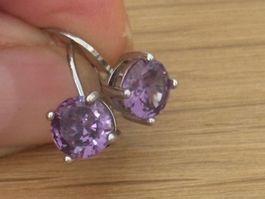 Luxus Elegante Ohrstecker Ohrschmuck  Farbe:Silber Zirkonia