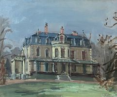 Rudolf Zender. Villa Bühler, Winterthur. Öl auf Leinwand.
