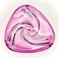 Val Saint Lambert Glas Schale 'Patelle', 1960er, sign. g. Z.