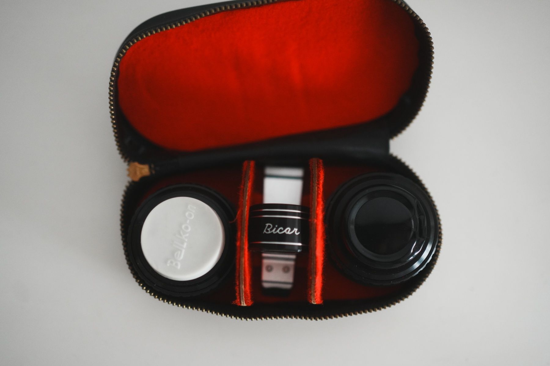 Obiettivi: Bicar Vorsatzlinsen Set Instamatic Kamera Leder Etui – Usato da Volketswil venduto da HeredisAntiques