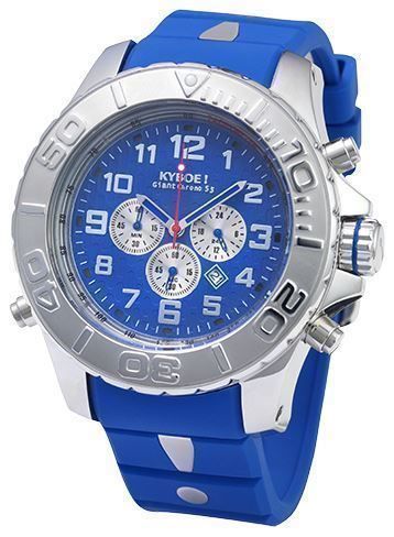 Orologi: KYBOE! Chrono 48mm - Silver Sapphire – Nuovo e nell'imballaggio originale da Bremgarten AG venduto da New_Design_Swiss