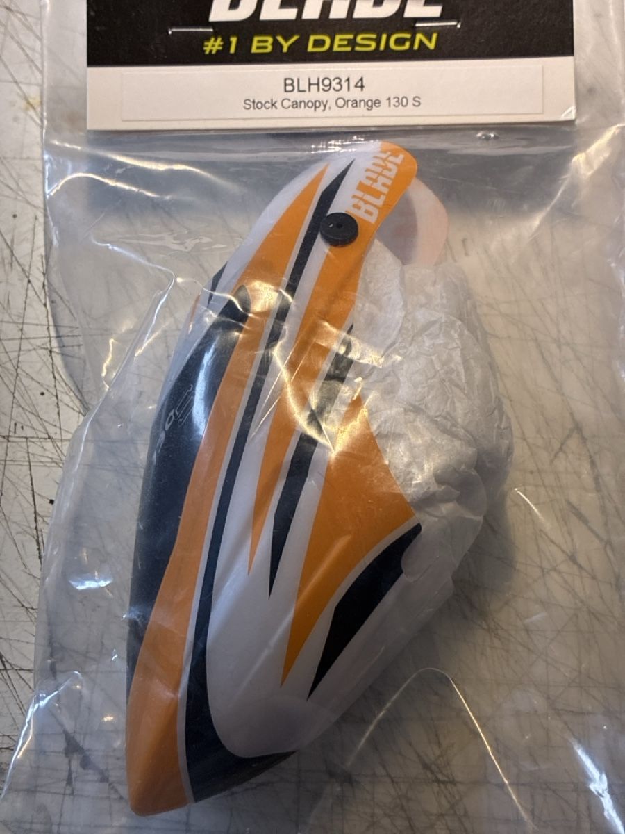 Blade Modellismo RC: Stock Canopy, Orange 130 S – Nuovo e nell'imballaggio originale da Arch venduto da benji14