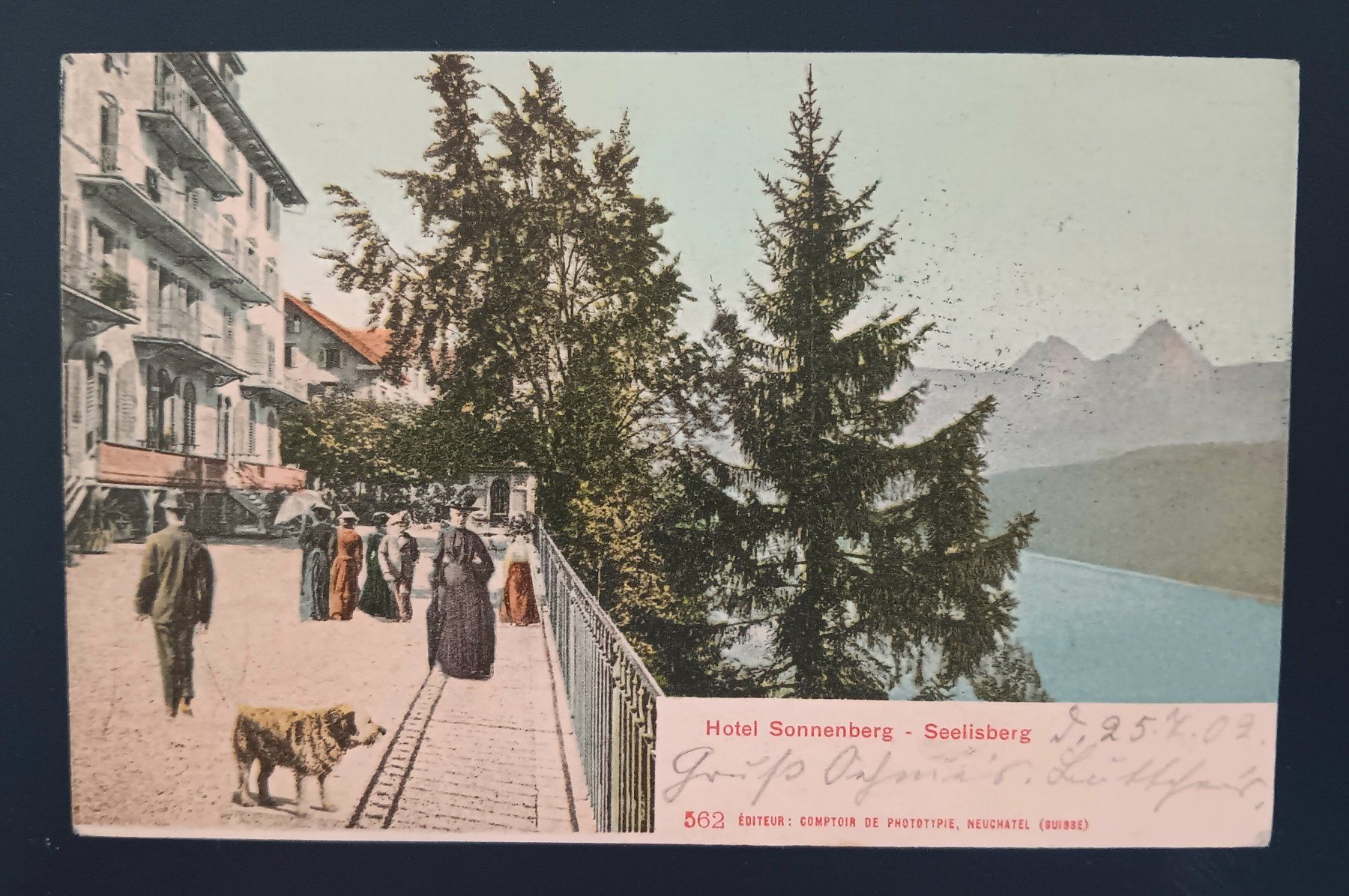 Cartoline postali: HOTEL SONNENBERG IN SEELISBERG ANSICHTSKARTE 1902 – Usato da Holderbank AG venduto da DINOS-PHILA