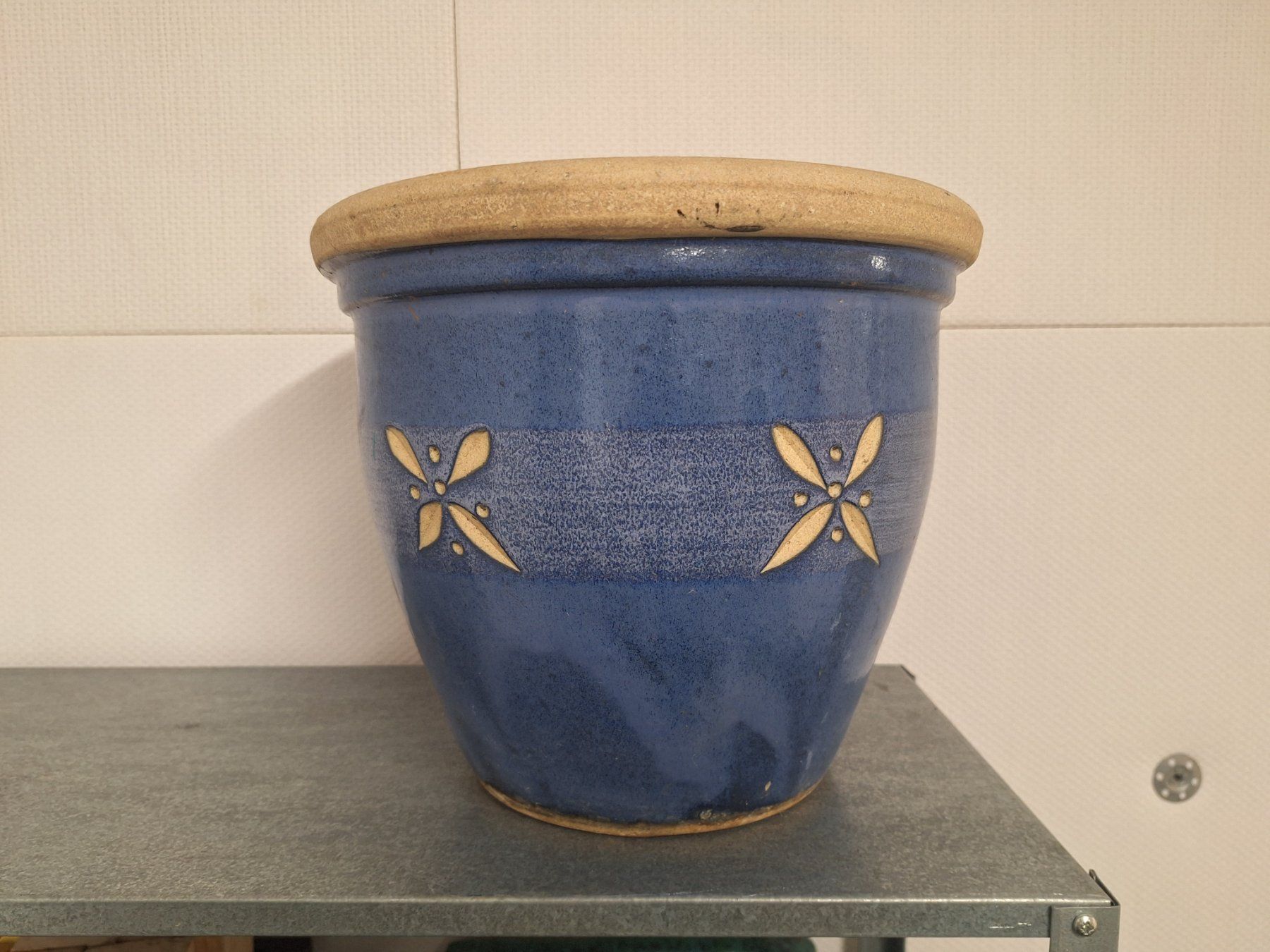 Vasi per fiori: Blumentopf; Übertopf; Keramiktopf, Topf blau – Usato da Spreitenbach venduto da misi.m