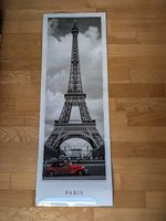 Eiffelturm Paris Poster Wandbild schwarz weiss rot Oldtim...