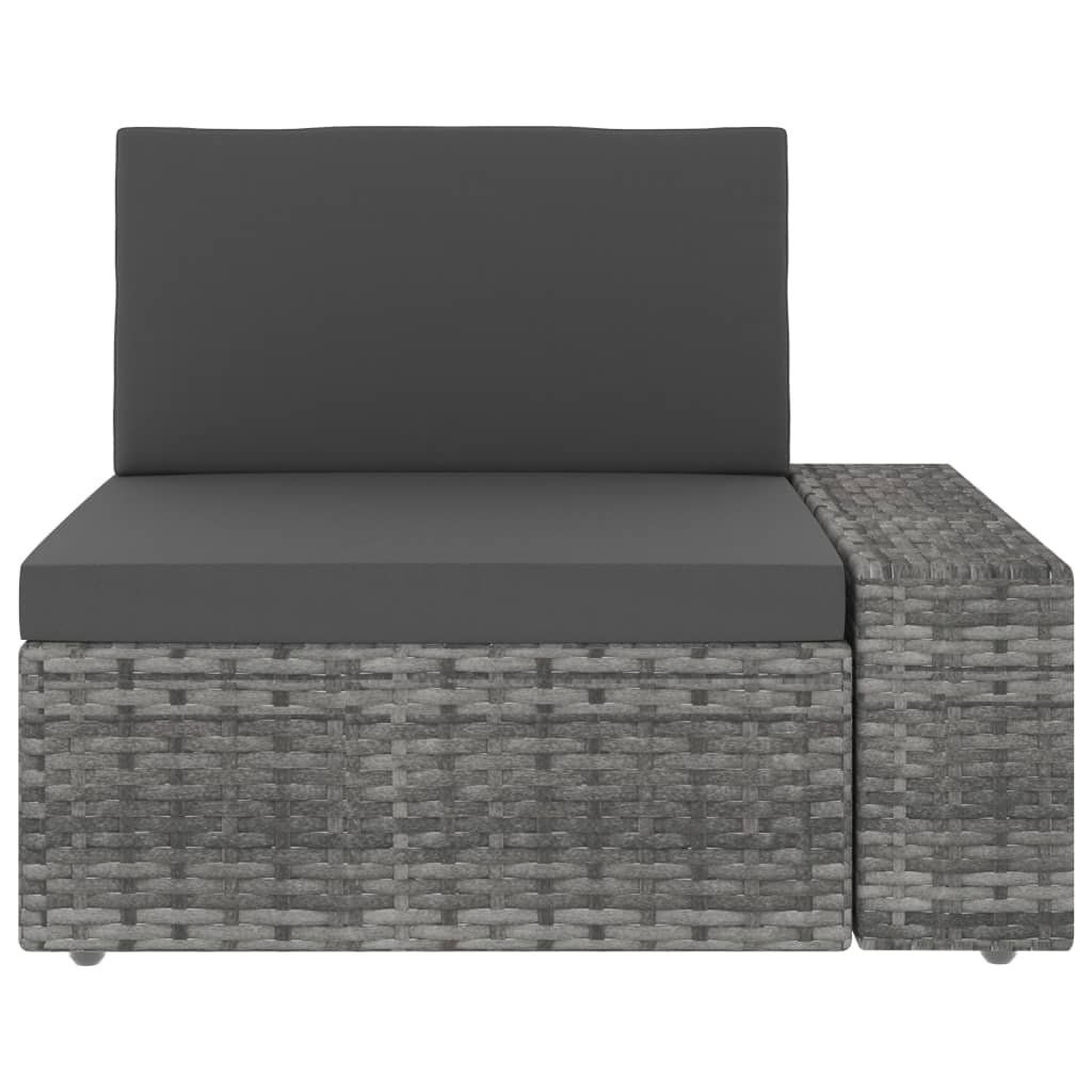 Divani: vidaXL Modulares 3-Sitzer-Sofa Poly Rattan Grau – Nuovo e nell'imballaggio originale da Baar venduto da vidaxl 3