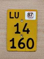 Mofanummer Nummernschild Mofa Töffli Luzern LU 14 160