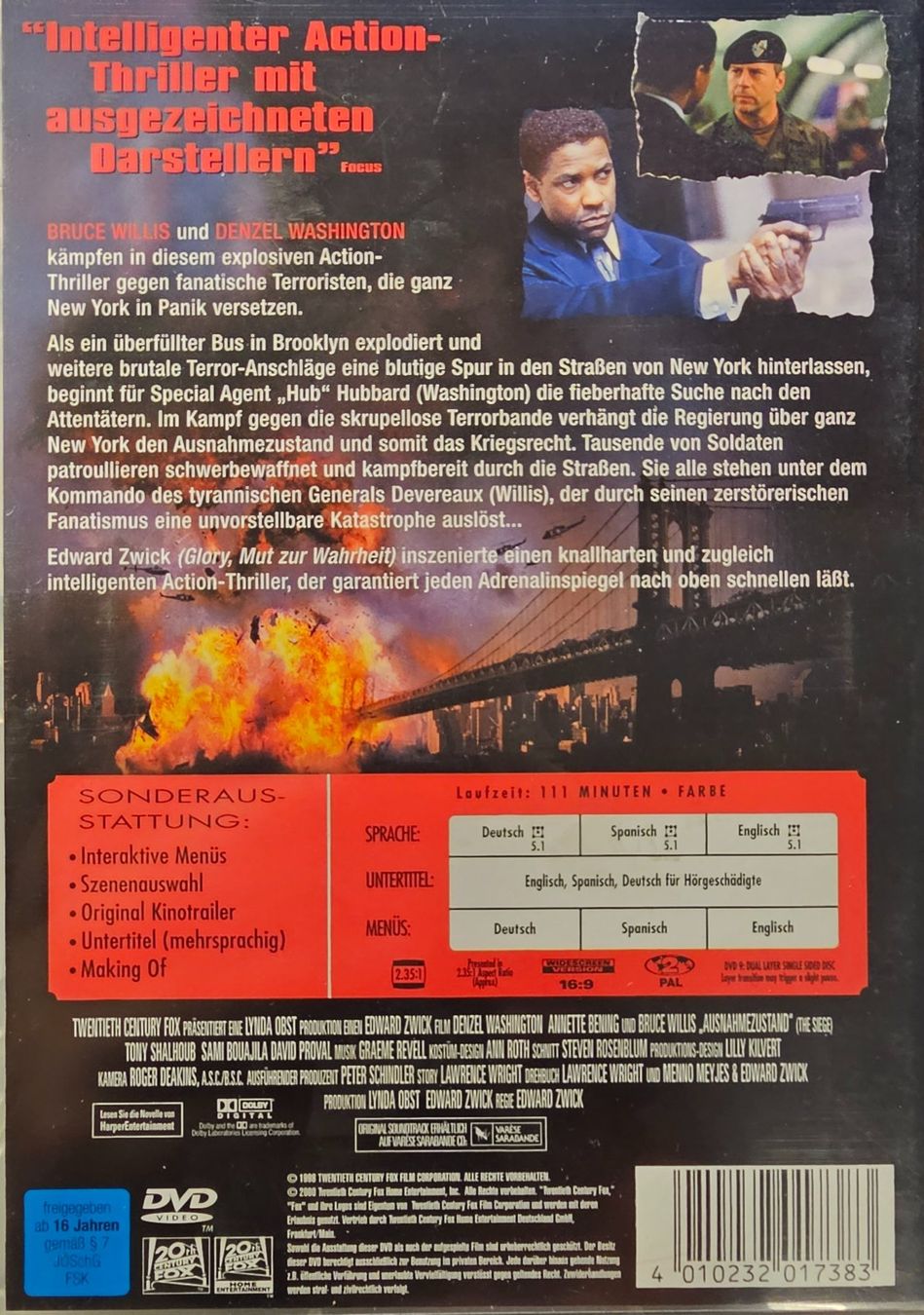 Tutti i DVDs: Ausnahmezustand – Usato da Wahlen b. Laufen venduto da Cg10 1