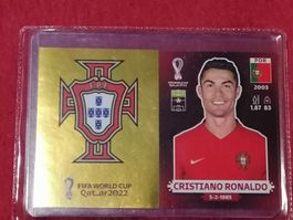PANINI WM 2022 Cristiano Ronaldo plus Wappen