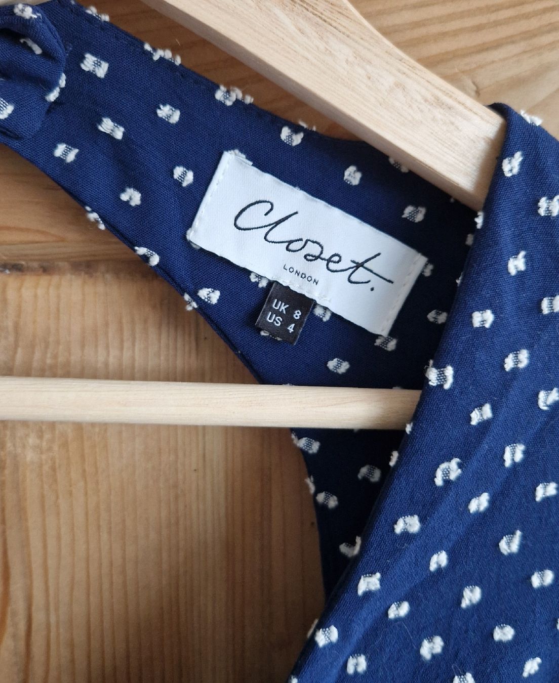 Kleider: Blaues Pünktchen Kleid Grösse S – Gebraucht aus Winterthur von kate_24 1