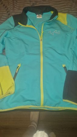 Sportliche Damen Softshelljacke Grösse 36 Türkis/schwarz