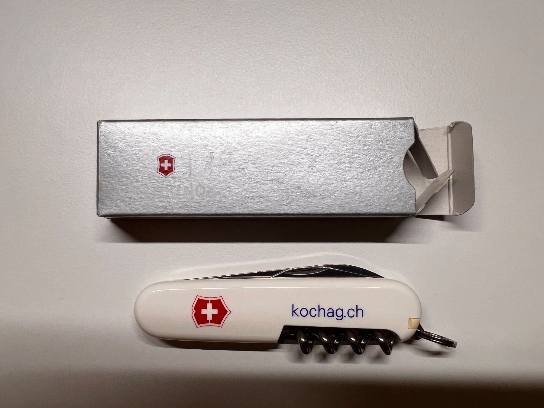 Victorinox Coltelli tascabile: Victorinox Taschenmesser mit Werbung – Nuovo e nell'imballaggio originale da Oberarth venduto da Denali74 1